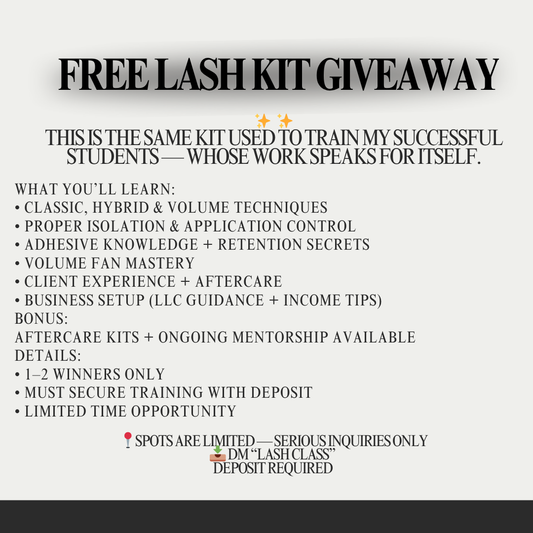 Lash Training Enrollment 🤍 (Free Kit Giveaway Included)